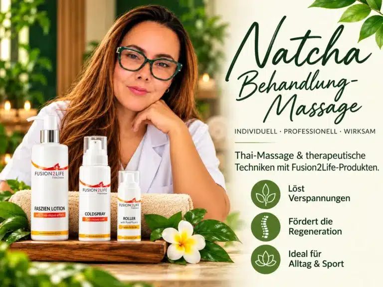 Thaimassage Basel | EMR anerkannt | ThaiVital 8 Natcha Behandlungsmassage mit Fusion2Life-Produkten bei ThaiVital Basel