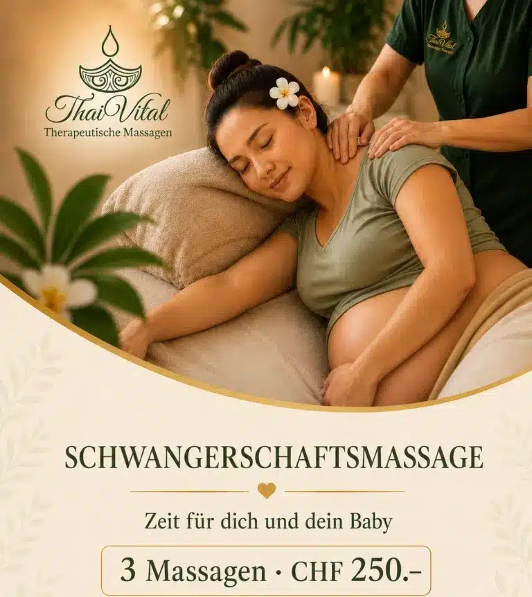 Thaimassage Basel | EMR anerkannt | ThaiVital 14 Schwangerschaftsmassage – 3 Massagen für CHF 250.–